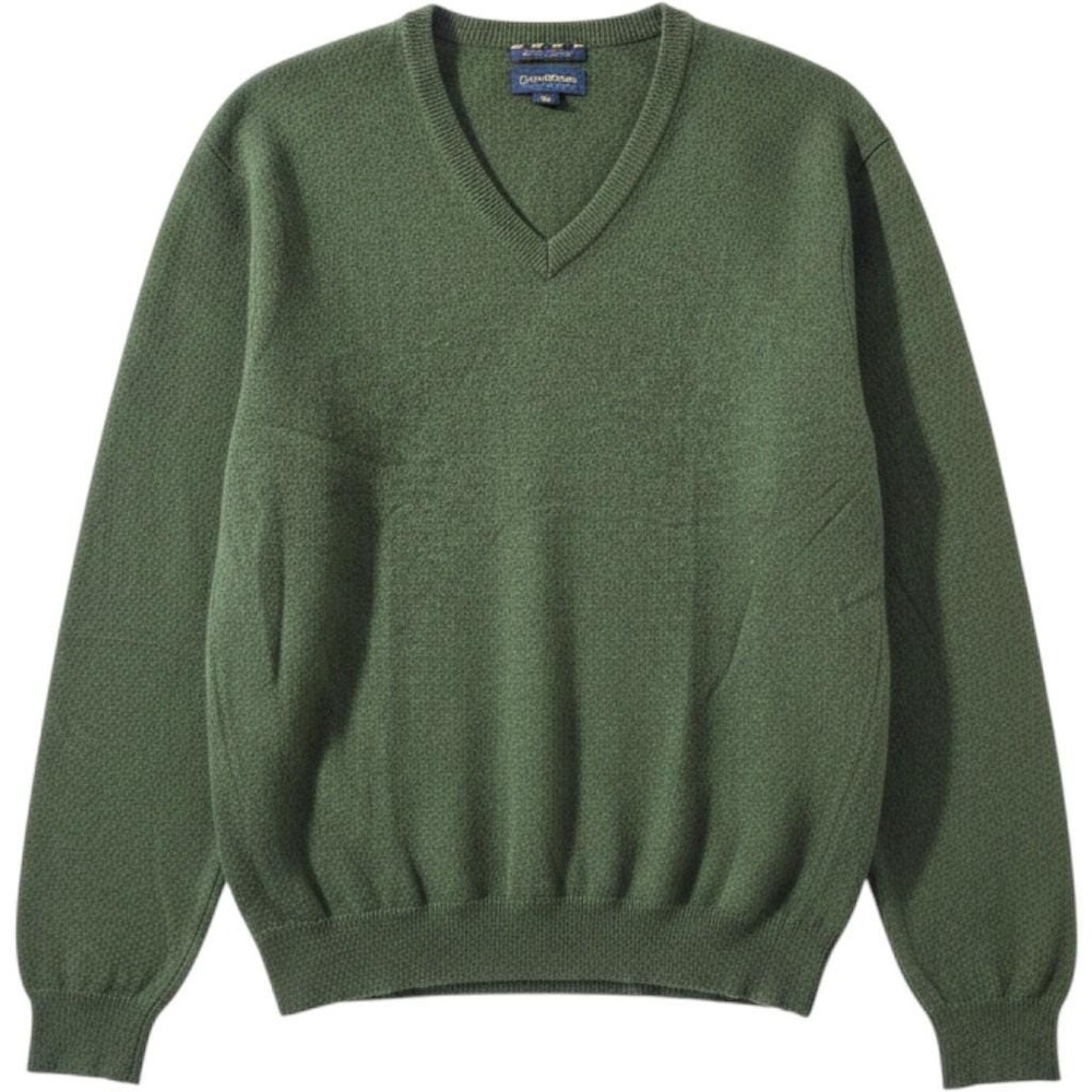 Club Room Estate 100% Cashmere Mens V-Neck‎ Sweater Green Medium 100% Cashmere